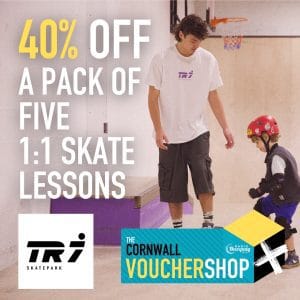 40% off a pack of FIVE 1:1 Skate Lessons at TR7 Skatepark